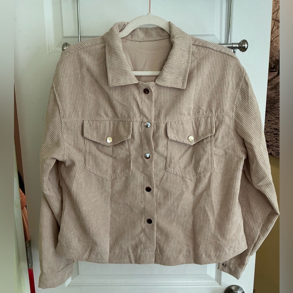Women's Beige Corduroy Jacket